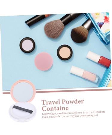 Healeved 6 Pcs Loose Powder Box Refillable Powder Puff Makeup Puffs Plastic Travel Storage Box Pink Take Pinkx3pcs 7.5x7.5cmx3pcs - Buy Online on GoSupps.com