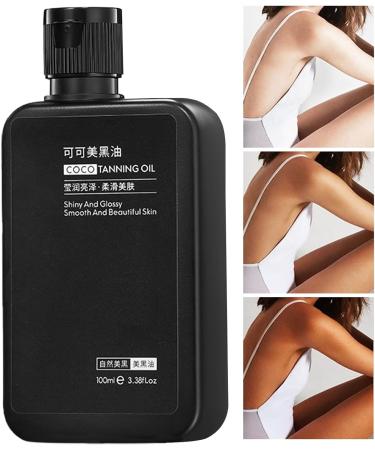  Mimoqk Tanning Oil Skin Tanner 100 ml Natural Liquid Ultra Fast Absorbing Intensifier Moisturizing Complex Enhanced Facial Radiance Sunbathing Formula for Outdoor Indoor - Buy Online on GoSupps.com
