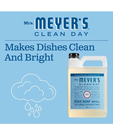 MRS. MEYER'S CLEAN DAY Liquid Dish Soap Refill - Biodegradable Rain Water 48 fl. oz - Eco-Friendly Dishwashing Solution - Buy Online on GoSupps.com