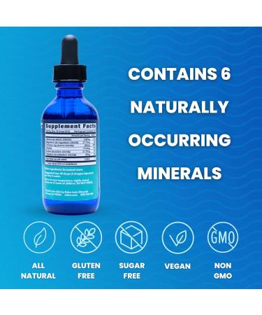 Eidon Ionic Minerals Salty and Functional - Unsweetened Liquid Electrolyte Drops for Water, Ultimate Hydration Support, Trace Mineral Supplement, Electrolytes Drink Mix with No Sugar, Non GMO - 2 oz - Buy Online on GoSupps.com