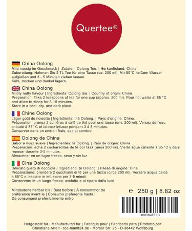 Pure China Oolong Tea - 250g Loose Tea for 100+ Cups - Authentic Flavor No Additives - Buy Online on GoSupps.com