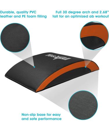 Yes4All Ab Exercise Mat OrangeBlack Abdominal Wedge for Core Workouts - Buy Online on GoSupps.com