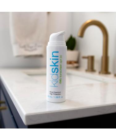 Kidskin Kids Sunscreen SPF30 | Natural UV Protection with Red Algae & Zinc Oxide | Broad Spectrum Sunblock for Kids | USA Made Safe & Effective Sun Cream - Buy Online on GoSupps.com