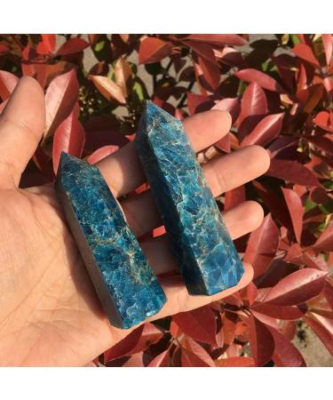 ENPAP 2pcs Natural Blue Apatite Crystal Wand - Healing Stone Decor & Unique Gift - Buy Online on GoSupps.com