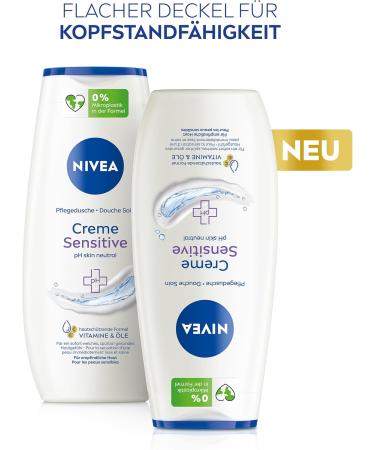 NIVEA Sensitive Shower Cream (250ml) pH Neutral with Chamomile Extract Moisturising Cream for Sensitive Soap-Free Skin - Buy Online on GoSupps.com