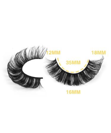 Buy Wiwoseo Russian False Eyelashes - 16MM D Curl Wispy 3D Effect - 10 Pairs Faux Mink - Buy Online on GoSupps.com