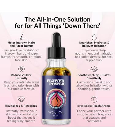Flower Power Vaginal Moisturizer | 60 ct Feminine Care | End Vaginal Dryness with Slippery Elm Bark | Made in USA Yoni Oil - Buy Online on GoSupps.com