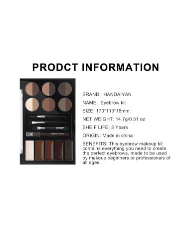 Eye Makeup Contour Kit & Eyebrow Stamp Set - 12 Powders 4 Stencils Waterproof International Shipping - Buy Online on GoSupps.com