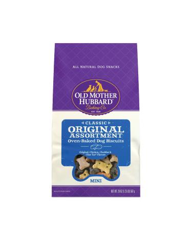 Old Mother Hubbard Classic Original Assortment Biscuits Baked Dog Treats, Mini Treats 20 oz