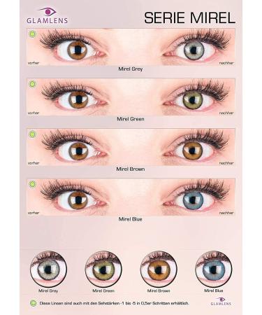 Glamlens Mirel Brown Colored Contact Lenses - Natural Silicone Comfort - -0.75 Diopters - 1 Pair (2 Pieces) - International Shipping Available - Buy Online on GoSupps.com