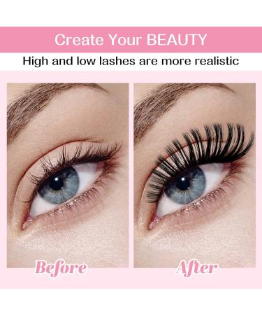 280 Pcs 40D+50D Mixed Cluster Lashes - DIY Eyelash Extensions at Home - 9-15 Mix - Large Size - Buy Online on GoSupps.com