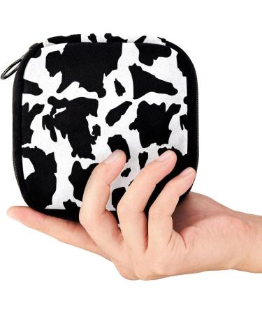 GIAPB Period Bag - Sanitary Napkin Storage & Makeup Pouch, Black and White Spots - Color 1739 - Buy Online on GoSupps.com