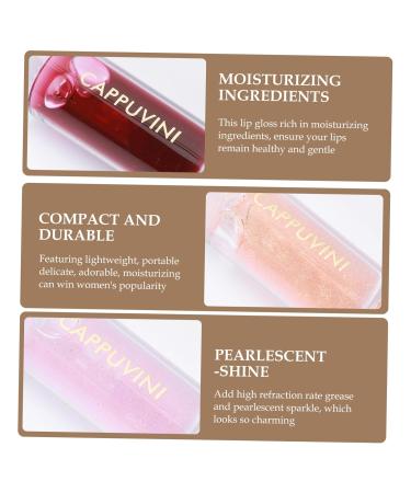 Housoutil 3pcs Lip Gloss Set - Moisturizing Glitter Makeup & Jelly Lipstick for Women | Travel Lip Tint & Lip Caring Beauty Products - Buy Online on GoSupps.com