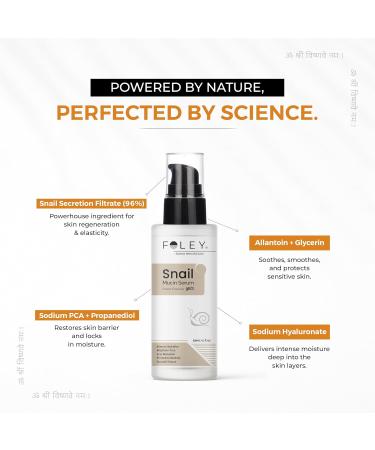 FOLEY Snail Mucin 96% Face Serum 50ml for Dry Skin Hydrating Korean Serum for Men & Women Brightens Firms Improves Texture Non-Sticky & Fragrance-Free Dermatologist-Tested - Buy Online on GoSupps.com