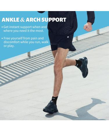 Ankle Brace for Sprains & Support - Compression Sleeve for Men & Women | Stabilize Achilles Tendonitis Running & Basketball (Large - Buy Online on GoSupps.com
