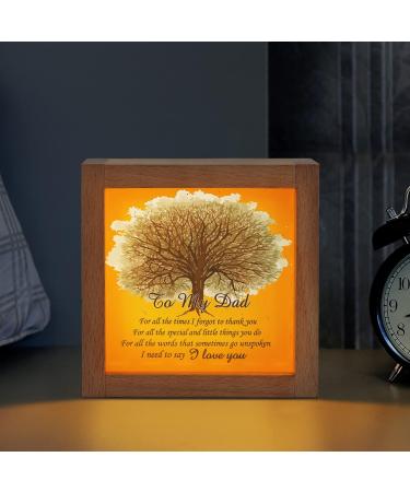 PRSTENLY Dad Birthday Gifts from Daughter Son Christmas Dad Gifts for Men Wood Night Light Gifts for Dad Thanksgiving New Year Gifts for Daddy Father's Day Presents Best Dad Gifts from Kids - Buy Online on GoSupps.com