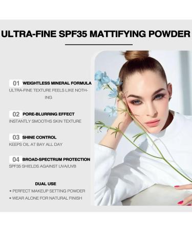 Mineral Powder Foundation SPF 35 Sunscreen Lightweight Loose Powder Hydrating Fair Neutral Coverage Natural Finish Base Makeup (Solar Linen) - Buy Online on GoSupps.com