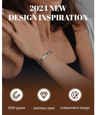 Buy RainSo Magnetic Bracelets for Women - Adjustable Stainless Steel Kissing Fish Design | Perfect Gift for Mother's Day & Birthdays - Buy Online on GoSupps.com