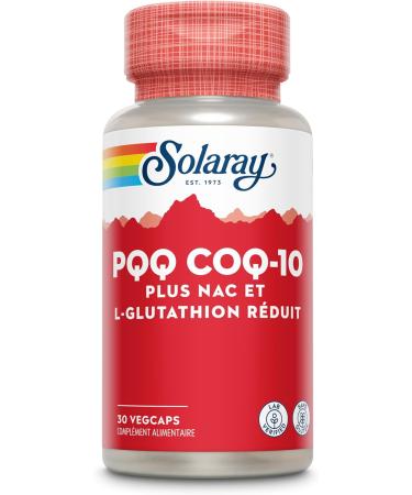 Solaray PQQ COQ-10 + NAC and L-Glutathione Reduced | Anti-Aging | 30 Vegetable Capsules - Buy Online on GoSupps.com