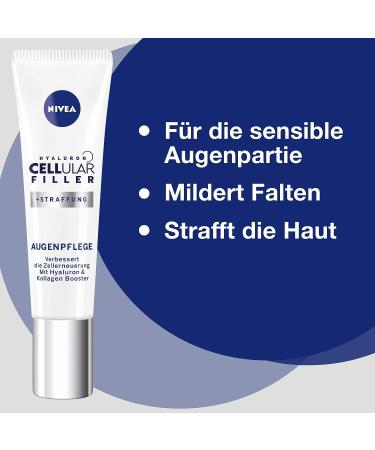 NIVEA Cellular Filler + Firming Anti-Age Eye Cream with Hyaluronic Acid 15ml - Buy Online on GoSupps.com