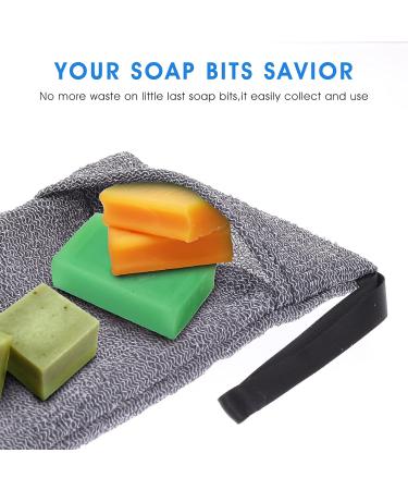 Buy WLLHYF 2PCS Exfoliating Soap Bag Saver - Mesh Bar & Scented Soap Lather Pouch - Foaming Shower & Bath Body Scrubber for Men & Women (Gray - Buy Online on GoSupps.com