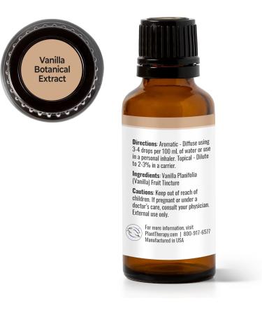 Plant Therapy Vanilla Botanical Extract 30 mL - 100% Pure Undiluted Therapeutic Grade for International Shipping - Buy Online on GoSupps.com