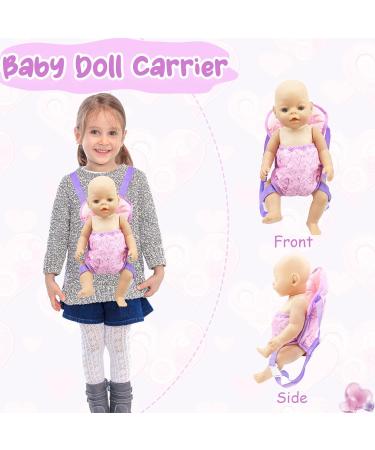 Heawaa Baby Doll Carrier Set | Portable Backpack & Storage Bag | Accessories for 18 Inch Dolls | Violet | International Shipping Available - Buy Online on GoSupps.com