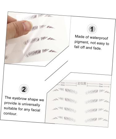 POPETPOP 42 Pcs Eyebrow Stickers Makeup Stickers Water Proof Stickers Eyebrow Transfer Stickers 3d Bionic - Buy Online on GoSupps.com