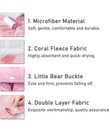 Super Absorbent Microfiber Hair Towel Set - 3 Quick-Dry Turbans with Buttons for All Hair Types | 25x65 cm - Buy Online on GoSupps.com