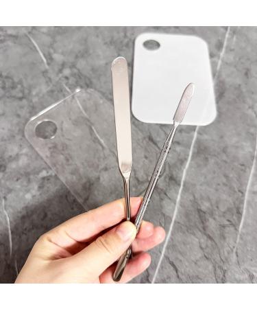 Stainless Steel Foundation Spatula & Makeup Mixing Palette Set - 4 Pack for Flawless Makeup Application & Color Mixing - Buy Online on GoSupps.com