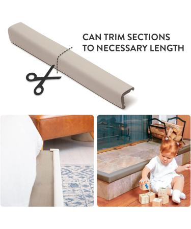 Prince Lionheart Fireplace Guard Set - 5x 18in Edge Guards, 2x Corners, Grey/Beige - Buy Online on GoSupps.com