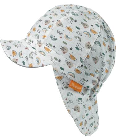 Sterntaler Turning Cap Rainbow - Unisex Baby Hat with UV 50+ Protection & Tie Tape | Stone Green - Perfect for Your Baby's Head - Buy Online on GoSupps.com