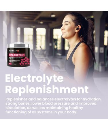 Miss Lizzy HaloDetox Pure Unrefined Pink Salt Powder with 80 Minerals to Halogen Detox Bromine Chlorine & Fluoride Replenish Electrolytes & Support Healthy Thyroid & Adrenal Functions 4oz - Buy Online on GoSupps.com