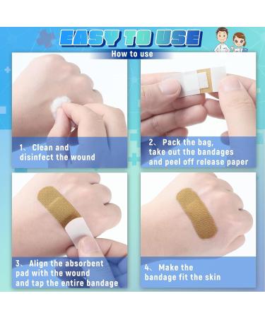 Supervitae 500 Pcs Assorted Sizes Fabric Adhesive Bandages for Family First Aid - Flexible, Breathable, Patch Style Bandages - Buy Online on GoSupps.com