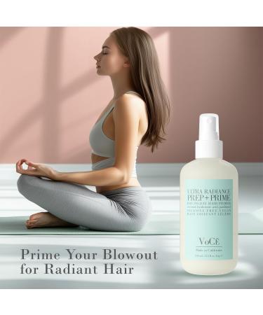 VoC Haircare Vegan Prep + Prime Blowout Spray | Shine Style Retention Heat Protection Hydrating Anti-Frizz Non-Toxic Cruelty-Free Vegan Haircare (8.5 oz | 250 ml) - Buy Online on GoSupps.com