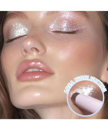 Jelly Glitter Pen Long Lasting Eyeshadow Stick with Brightening Effect Multifunctional Makeup Accessory for Daily Use for Women Mothers and Daughters 01 - Buy Online on GoSupps.com