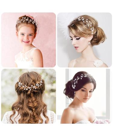 White Rhinestone Flower Girl Headpiece for Bride - Wedding Hair Accessories - Buy Online on GoSupps.com