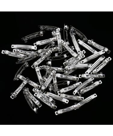 50 Pieces Retro Sliver Blank French Barrettes Hair Clips Craft Ribbon Bow DIY Elastic Tool - 7 x 50mm - Buy Online on GoSupps.com