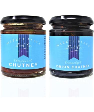 Chutneys Gift Set - Market Place Food Co. Cheeseboard and Caramelised Onion Chutney - Savoury Vegan Food Gifts for Men and Women - Buy Online on GoSupps.com