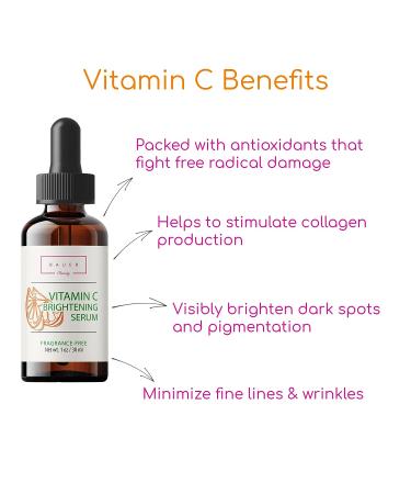 Bauer Beauty Vitamin C Face Serum | Brighten Skin, Reduce Wrinkles, Anti-Aging Repair - Buy Online on GoSupps.com