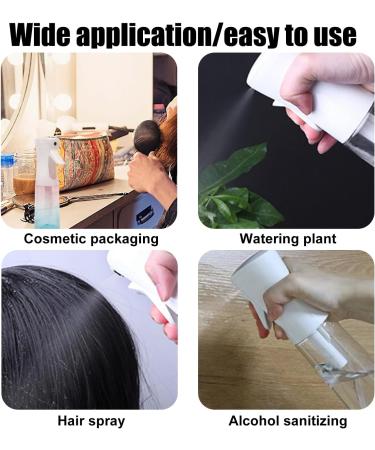 BRITECO Water Spray Bottle for Hair Continuous Fine Mist Spray Bottle Refillable Salon Spray Bottle for Hairstyling Plants Cleaning 300ML - Water Mist Misting and More - Buy Online on GoSupps.com
