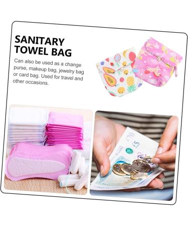 Healifty Women's Wallets 2 Pcs Napkin Storage Bag Set - Cute Makeup Bag for Travel - Portable Napkin Pouch & Coin Bag - Menstrual Cushion Holder - Buy Online on GoSupps.com