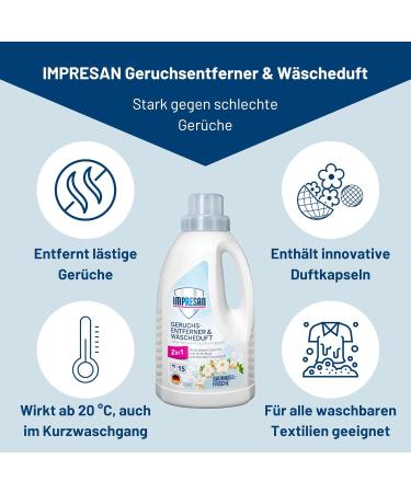 Impresan Odor Remover & Laundry Scent - 2-in-1 Smell Neutralizer for All Textiles | 450ml - Long-lasting Fresh Fragrance - Buy Online on GoSupps.com