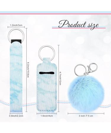 30-Piece Marble Lipstick Holder Keychain Set with Wristlet Lanyard - Square Style Lipstick Holder with Pom Pom Accessory - Buy Online on GoSupps.com
