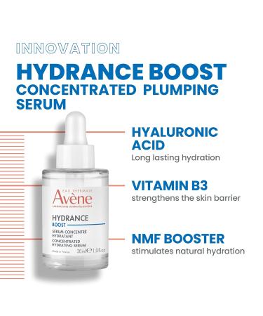 Eau Thermale Avene Hydrance Boost Concentrated Hydrating Serum - 48 Hour Hydration, Hyaluronic Acid - 1.0 fl.oz - Buy Online on GoSupps.com