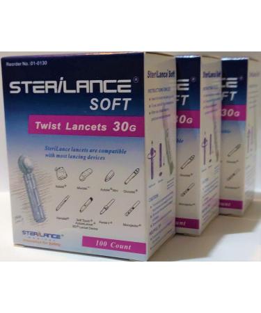 SteriLance Twist Top Lancet 30G - 300 Lancets for Blood & Diabetes Testing - Buy Online on GoSupps.com