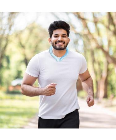 Collar Cooling Tube | Reusable Ice Gel Collar Tube for Heat Reduction Ice Tube Neck Heat Reduction Tube for Gym Concerts Home Bus School Offices Traveling Pochy Sea Salt Blue Below 18 Degrees - Buy Online on GoSupps.com