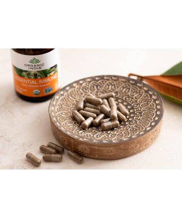 Organic India Essential Immune | Daily Immune Support 90 Veg Caps - Buy Online on GoSupps.com