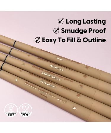 KARA BEAUTY Double-Ended Brow Pencil - Vegan Soft Brown | Shop Internationally for Perfect Brows - Buy Online on GoSupps.com
