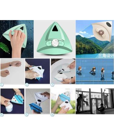 Home Double Side Magnetic Window Cleaner. Ultra-Strong Both Side Glass Surface Cleaning Brush Wiper Tools With Ergonomic Handle Design For High-Rise And Car Glazed Windows Thickness 5-25Mm Colour:Pink Green5 35 - Buy Online on GoSupps.com